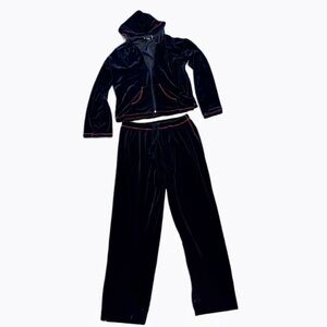 Vintage 90s goth gothic vampire velvet sweats tracksuit jacket sweatpants